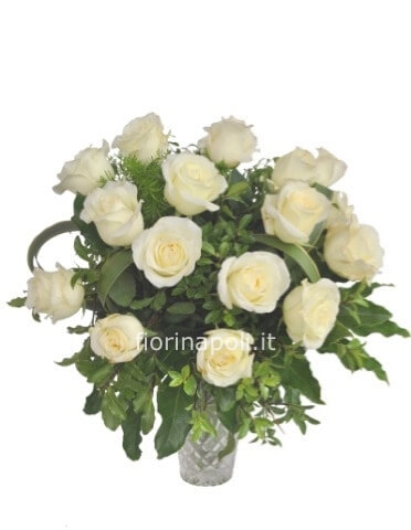 Bouquet di rose bianche
